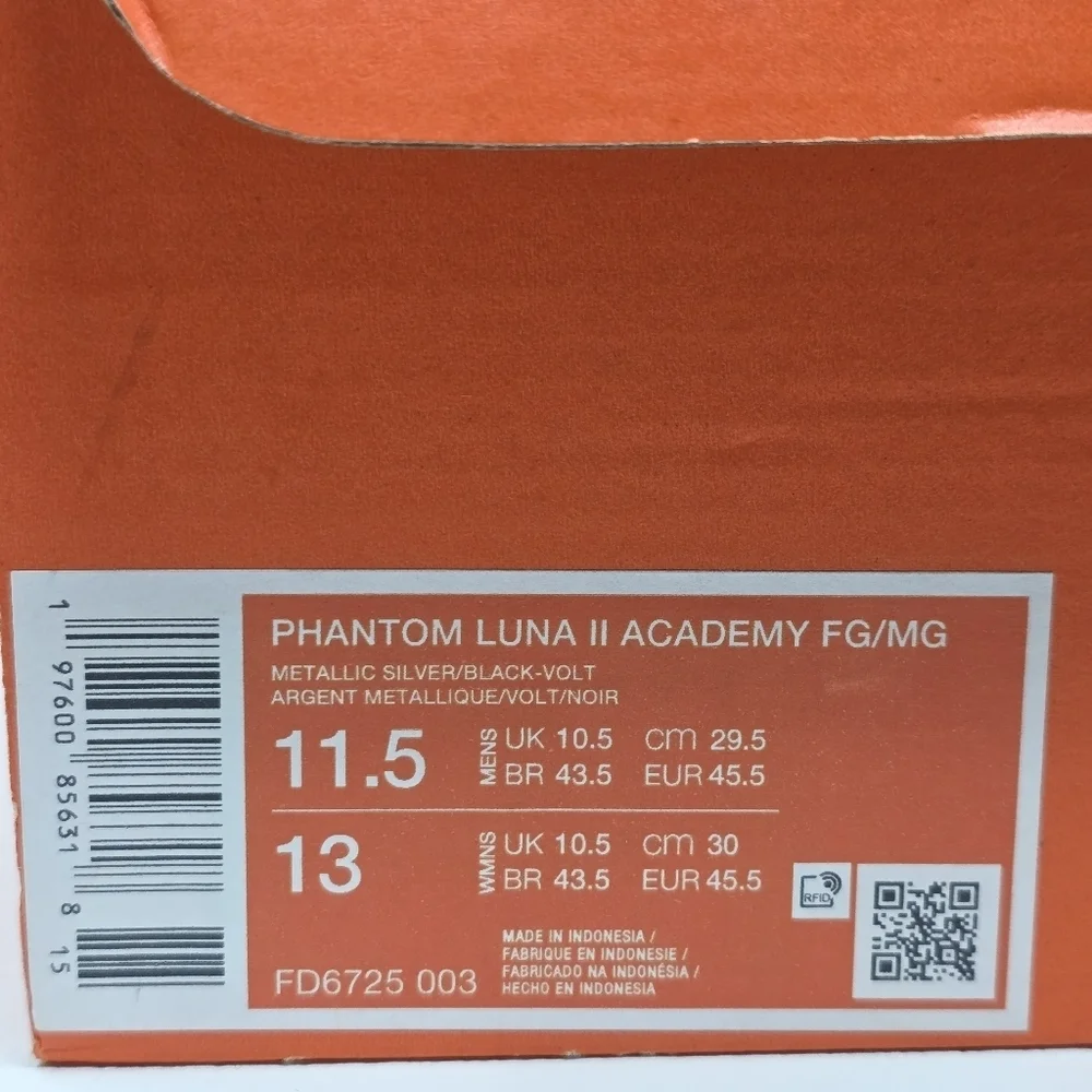 Nike Phantom Luna II Academy FG MG Soccer Cleats Mens Size 11.5 FD6725-003 New - Picture 4 of 12